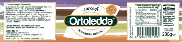 Ortoledda Artischocken/Carciofini 280G